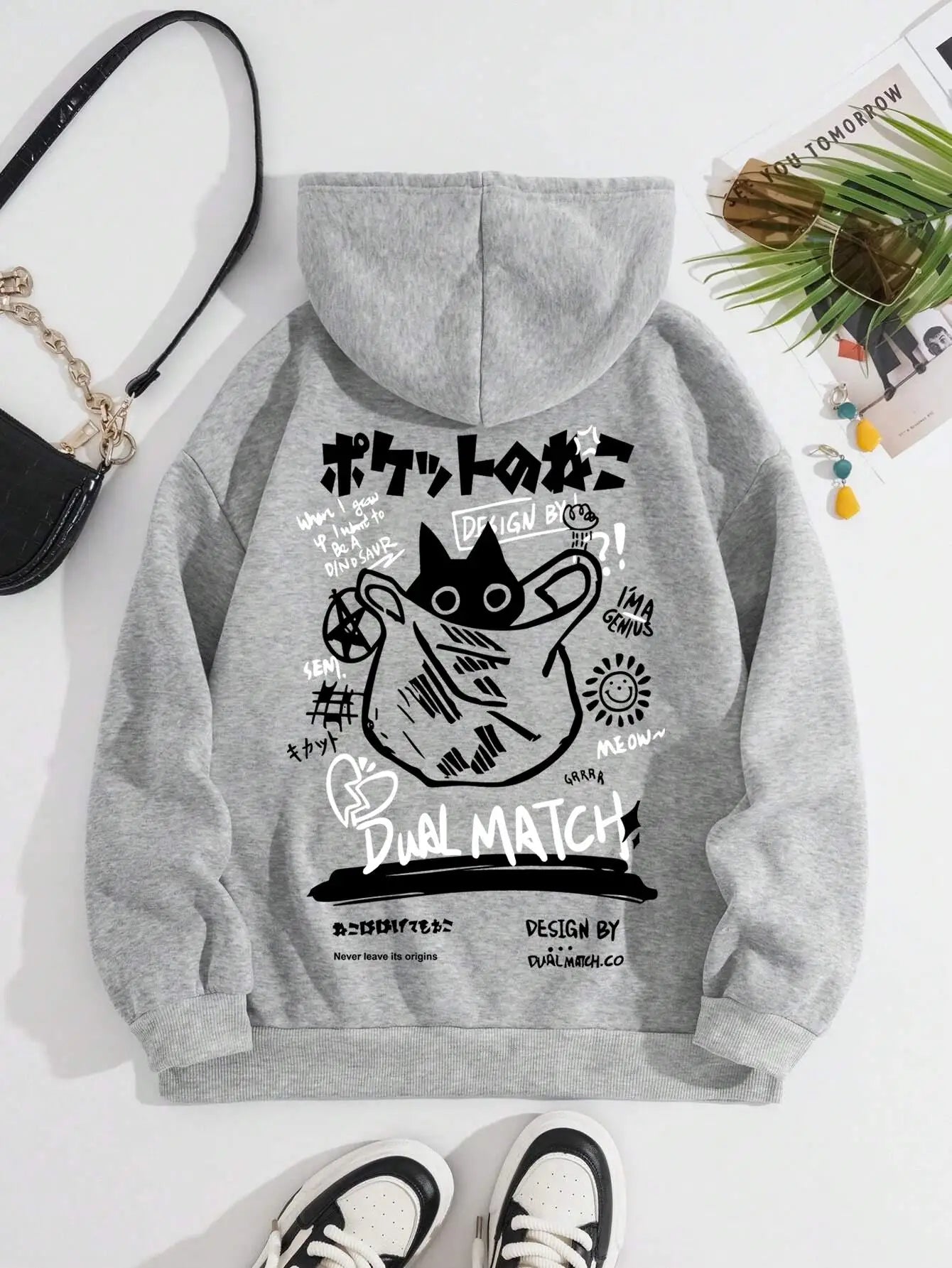 Cute Cat Cartoon Hoodie