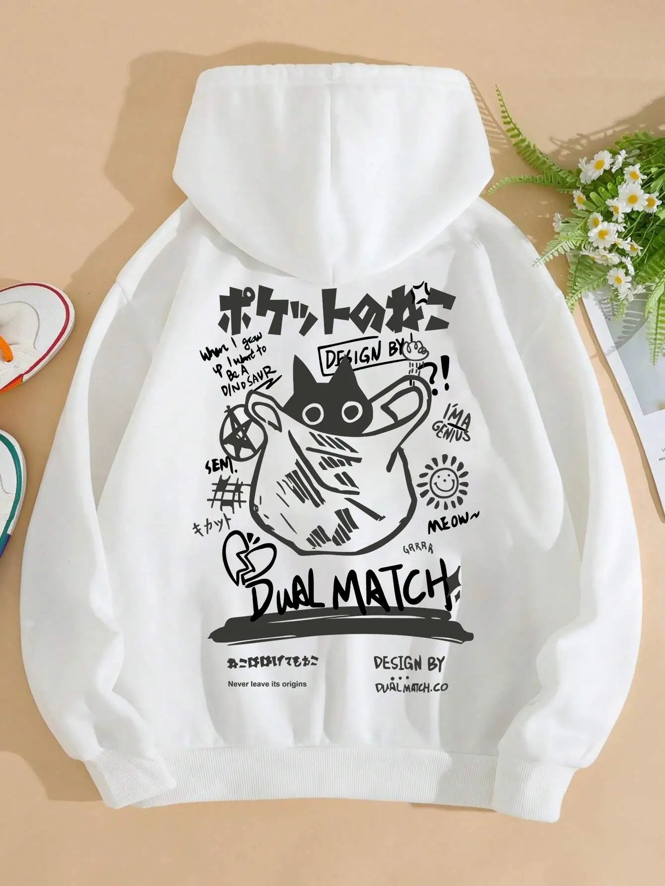 Cute Cat Cartoon Hoodie