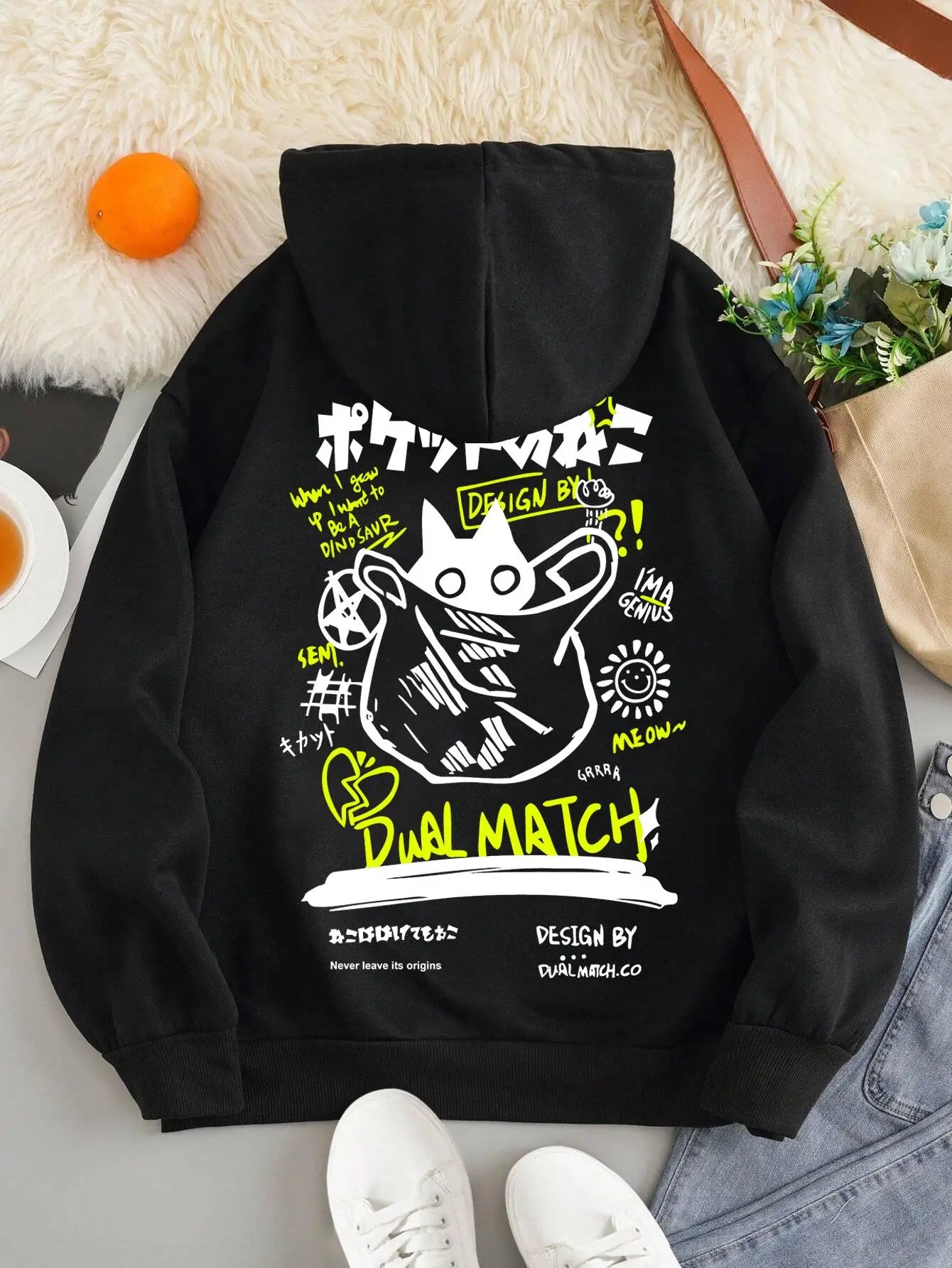 Cute Cat Cartoon Hoodie